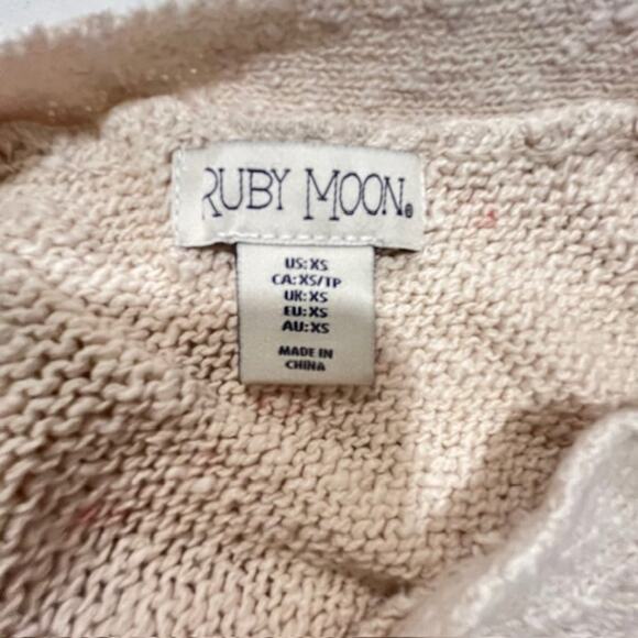 Ruby Moon NEW Button Back Sweater Oatmeal Size X-Small - Picture 9 of 10